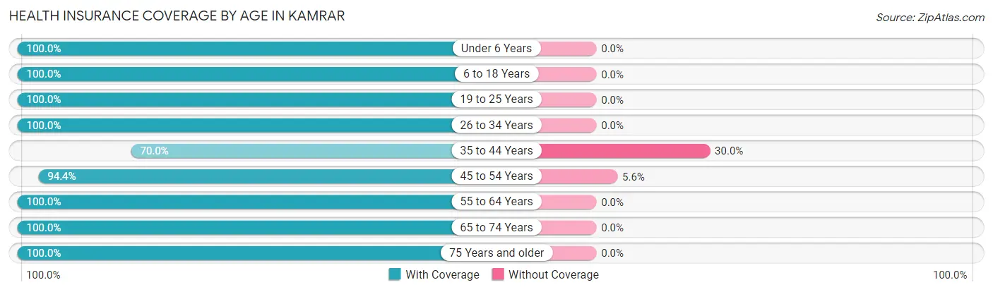 Health Insurance Coverage by Age in Kamrar