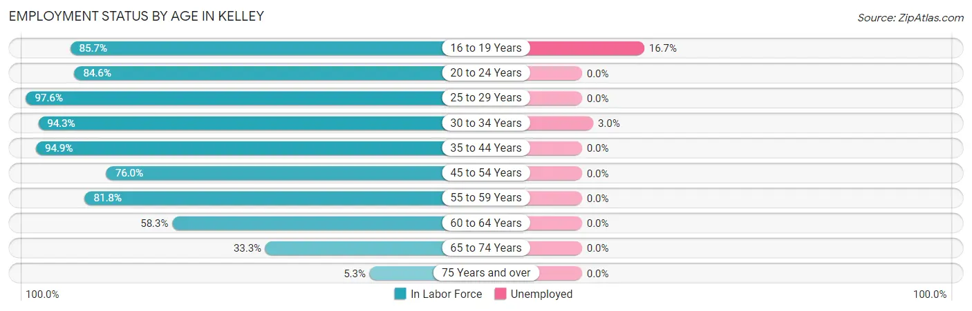 Employment Status by Age in Kelley