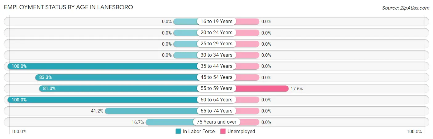 Employment Status by Age in Lanesboro