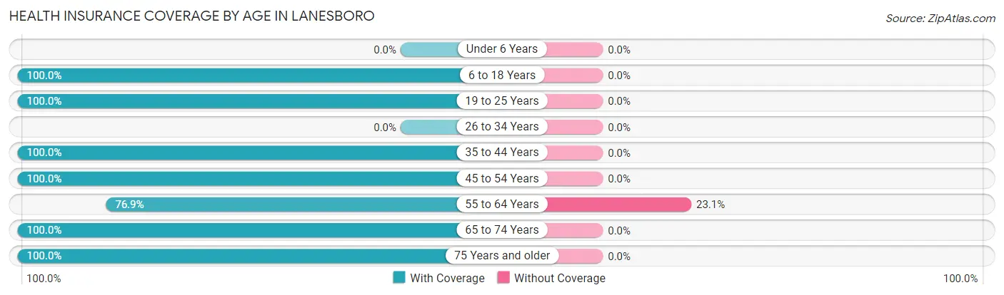 Health Insurance Coverage by Age in Lanesboro