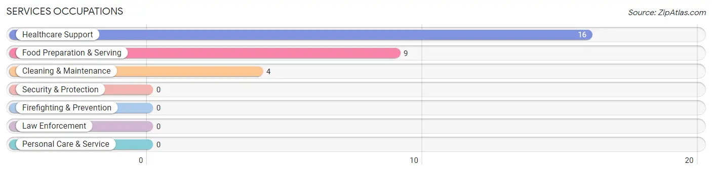 Services Occupations in Lineville