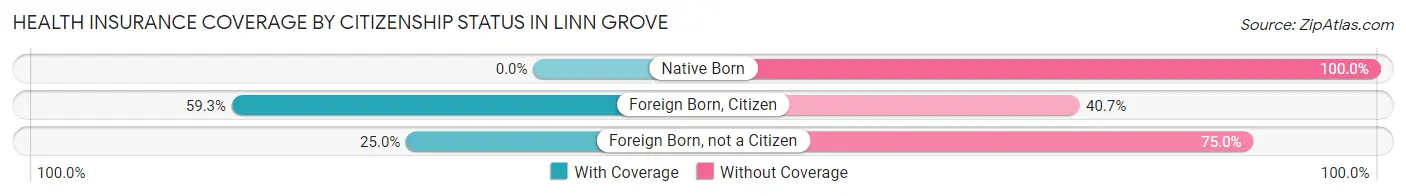 Health Insurance Coverage by Citizenship Status in Linn Grove