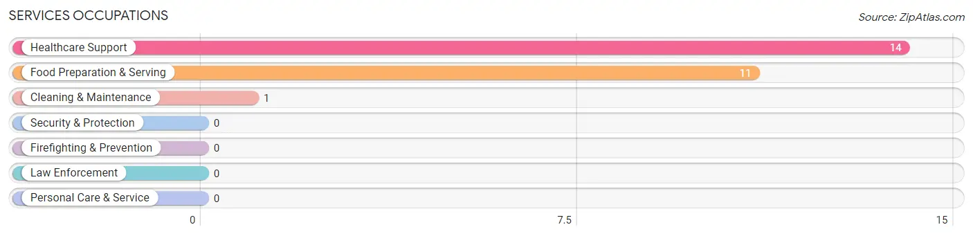 Services Occupations in Luana