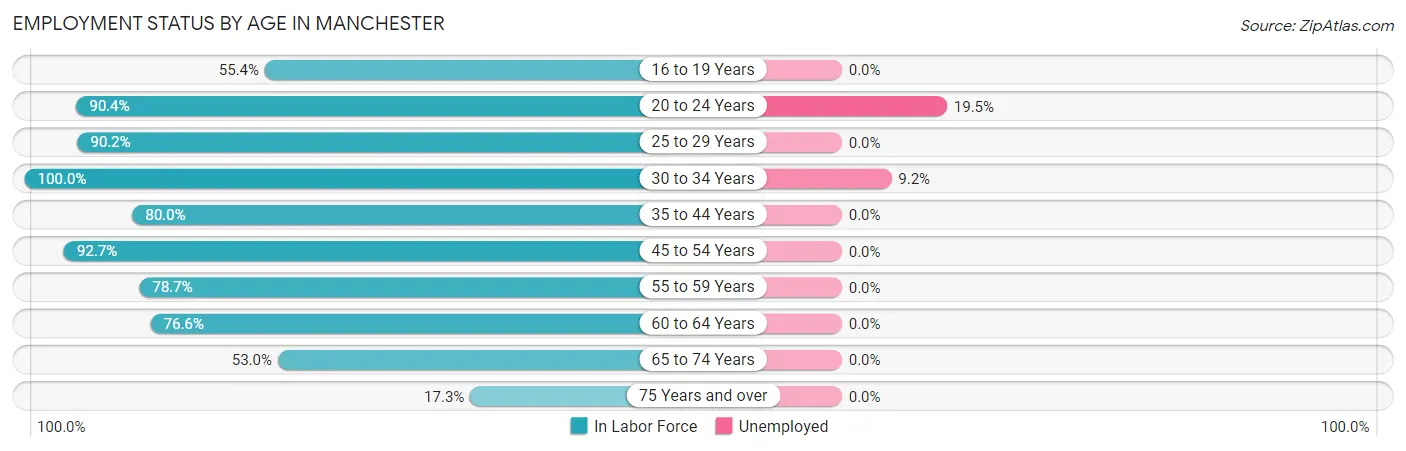 Employment Status by Age in Manchester