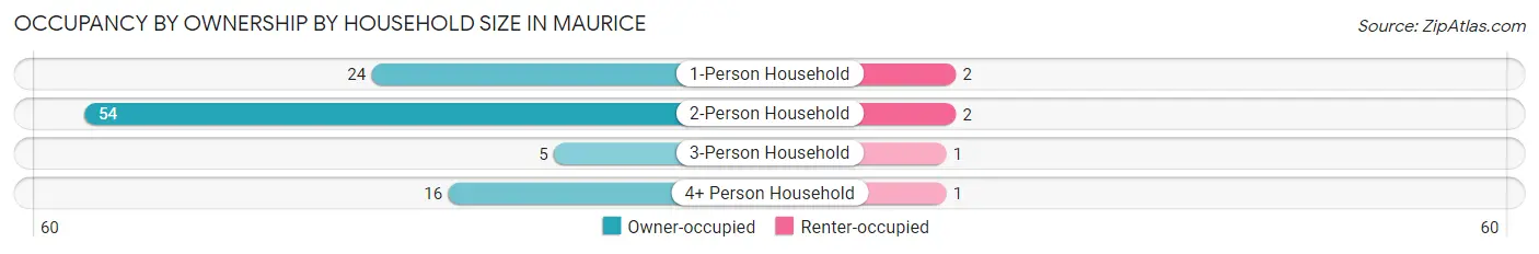 Occupancy by Ownership by Household Size in Maurice