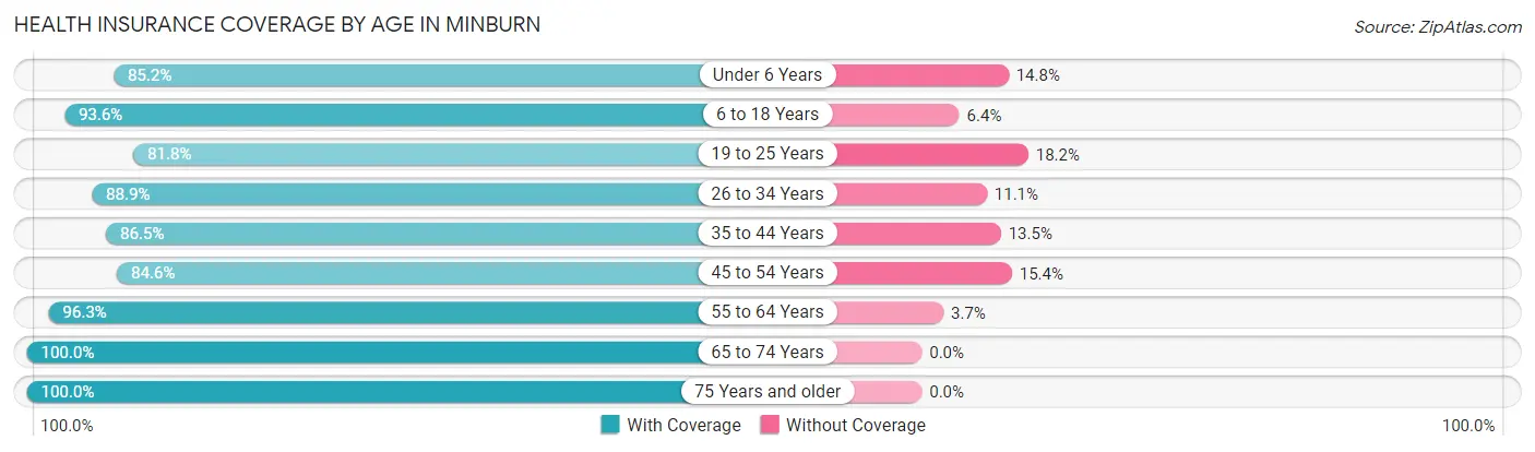 Health Insurance Coverage by Age in Minburn