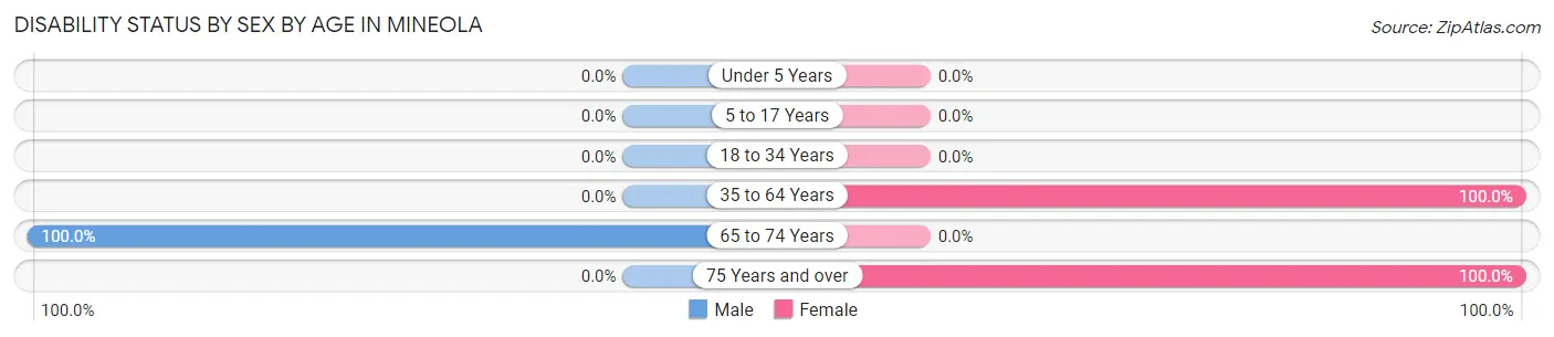 Disability Status by Sex by Age in Mineola