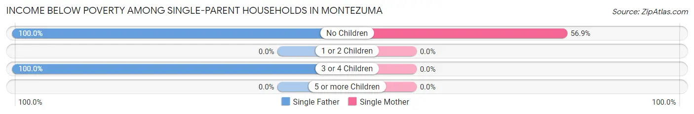 Income Below Poverty Among Single-Parent Households in Montezuma