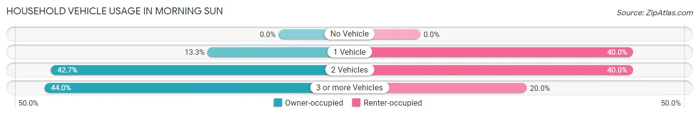 Household Vehicle Usage in Morning Sun