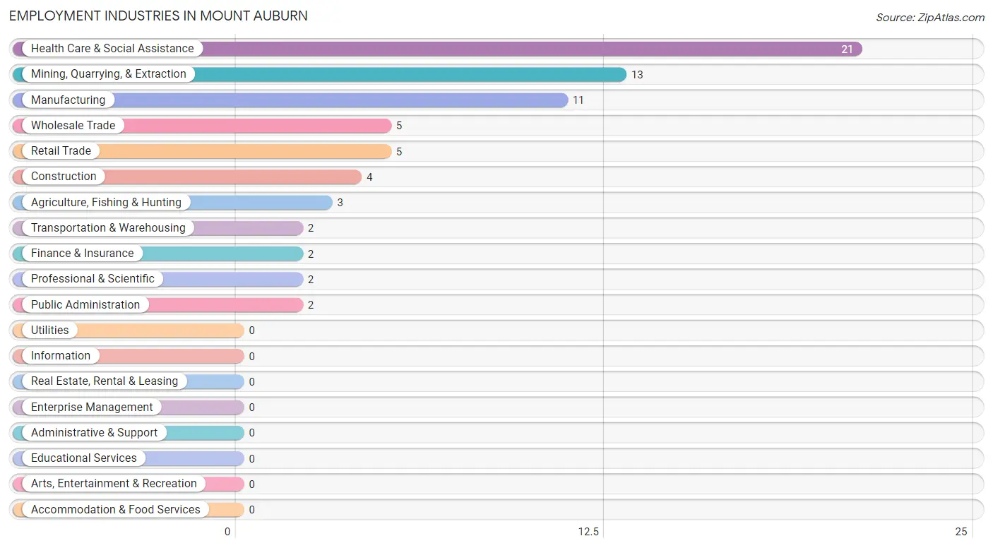 Employment Industries in Mount Auburn