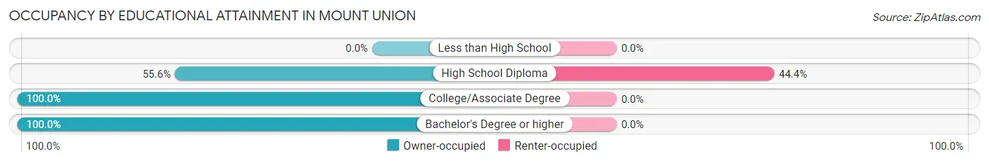 Occupancy by Educational Attainment in Mount Union