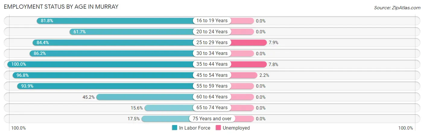 Employment Status by Age in Murray