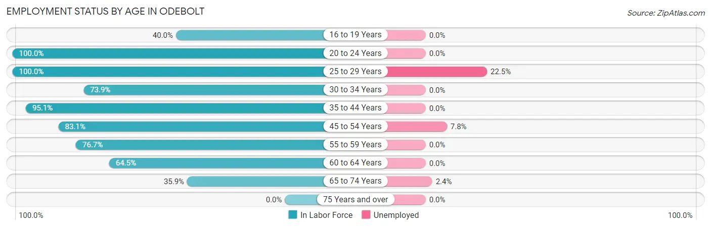 Employment Status by Age in Odebolt