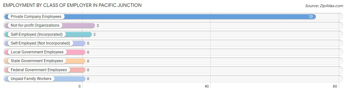 Employment by Class of Employer in Pacific Junction