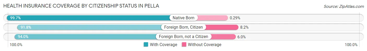 Health Insurance Coverage by Citizenship Status in Pella