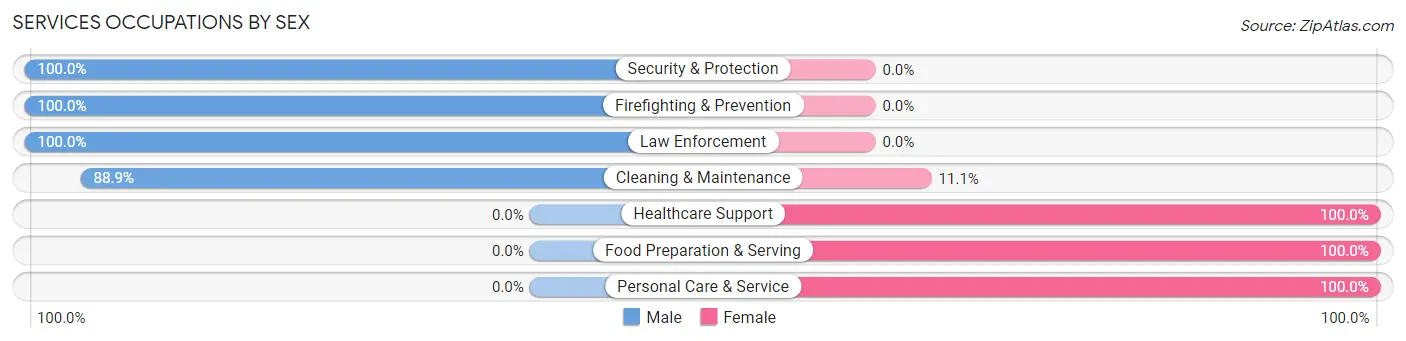Services Occupations by Sex in Pierson