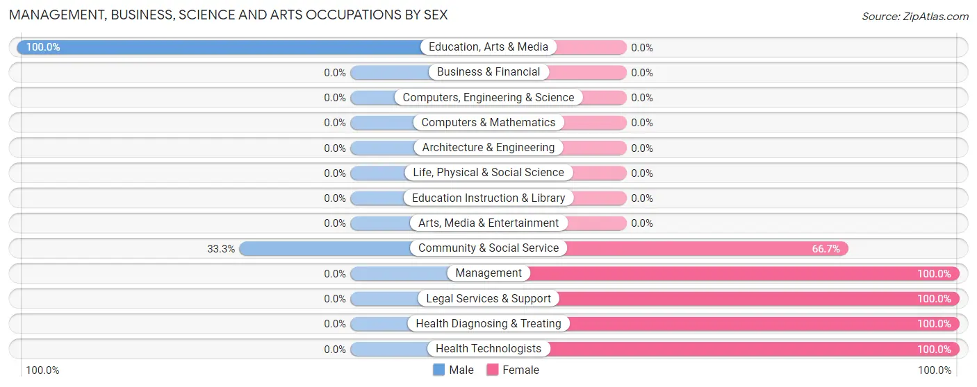 Management, Business, Science and Arts Occupations by Sex in Plano