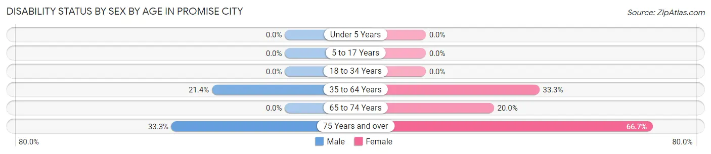 Disability Status by Sex by Age in Promise City