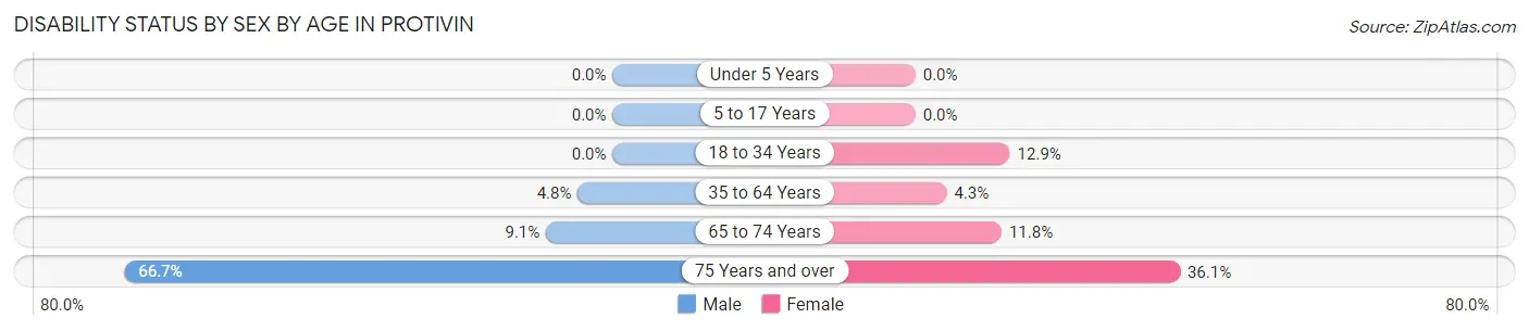 Disability Status by Sex by Age in Protivin