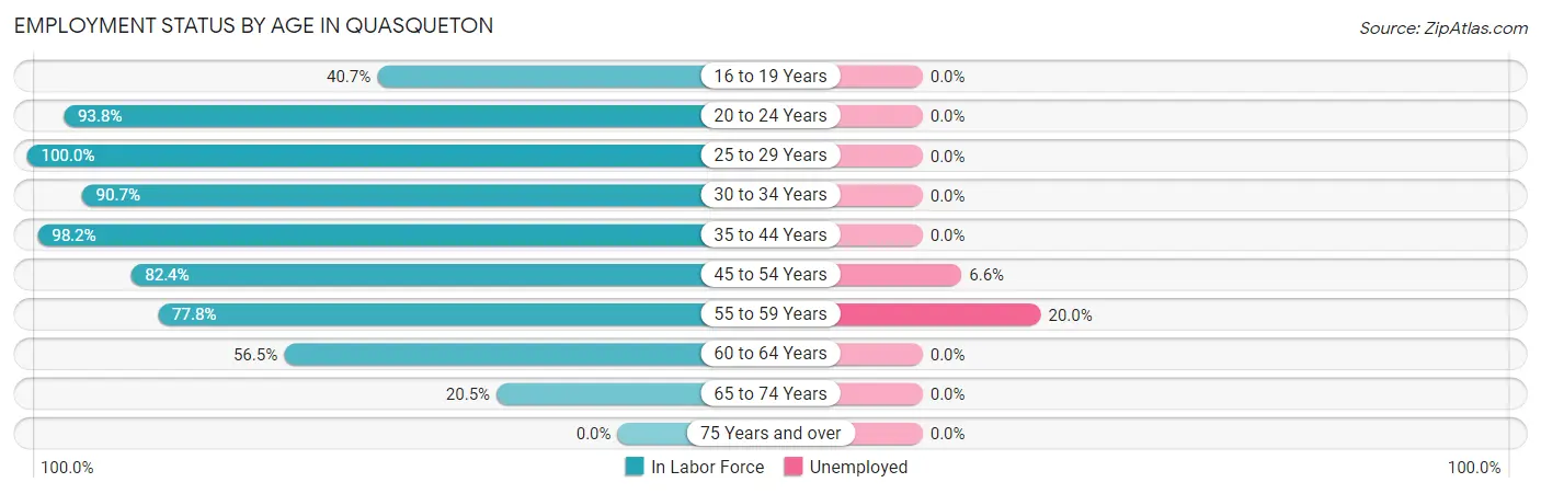 Employment Status by Age in Quasqueton