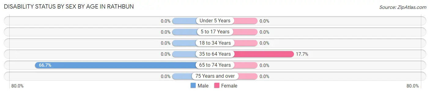 Disability Status by Sex by Age in Rathbun