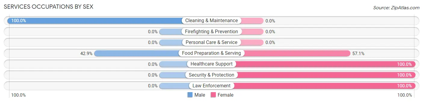 Services Occupations by Sex in Renwick