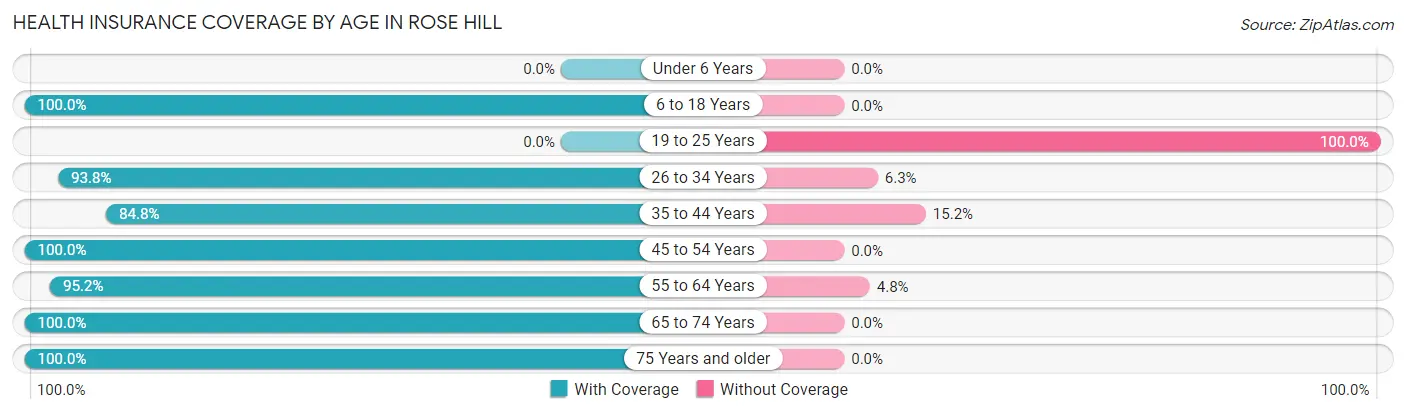 Health Insurance Coverage by Age in Rose Hill