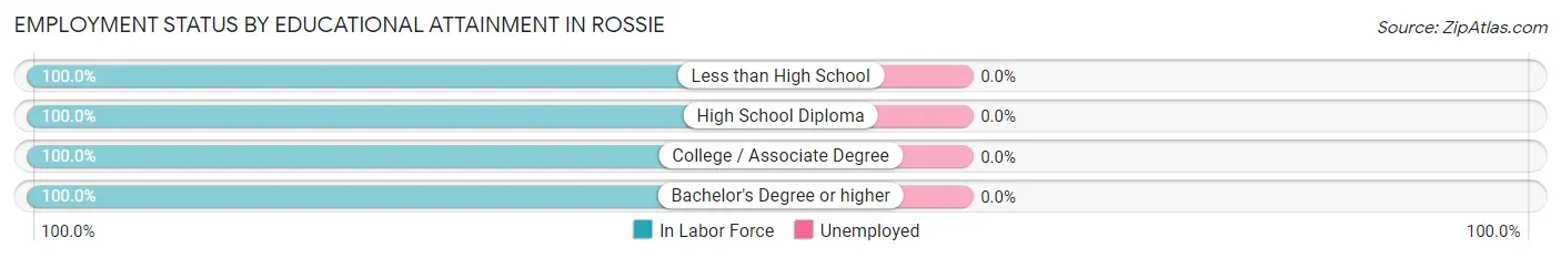 Employment Status by Educational Attainment in Rossie