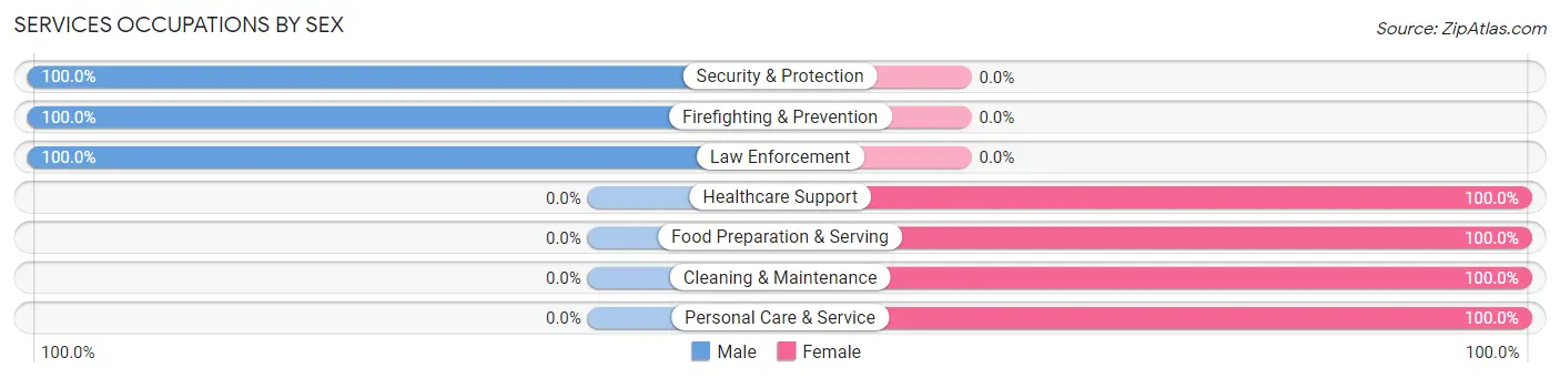 Services Occupations by Sex in Sabula
