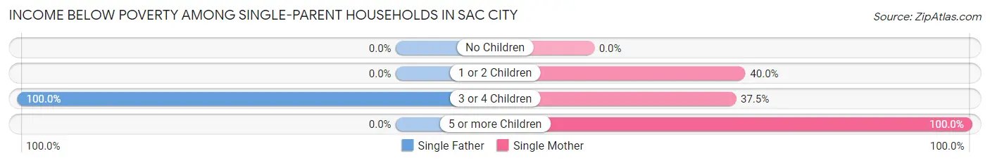 Income Below Poverty Among Single-Parent Households in Sac City