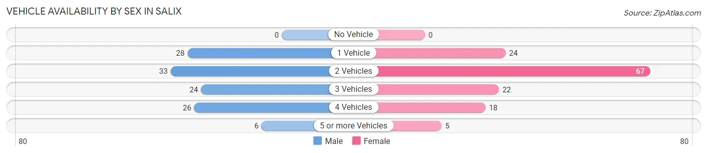 Vehicle Availability by Sex in Salix