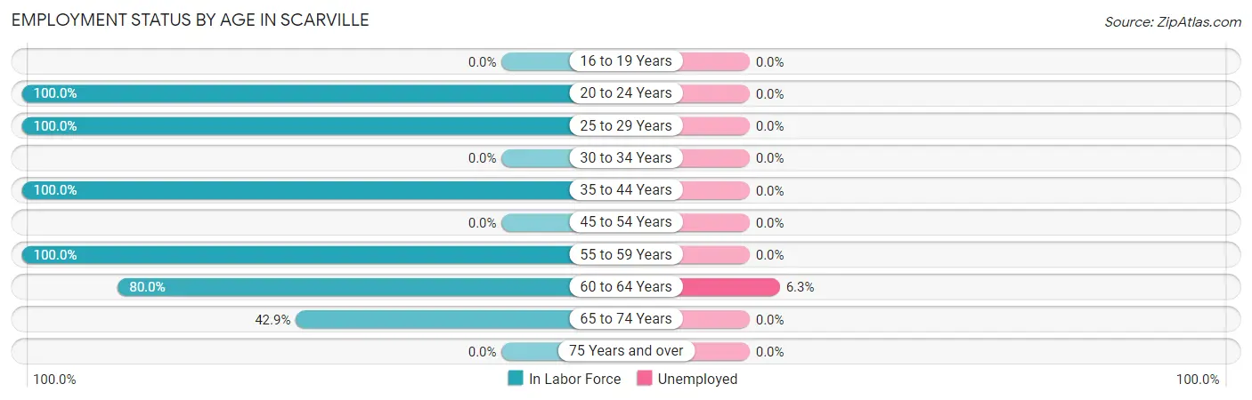Employment Status by Age in Scarville