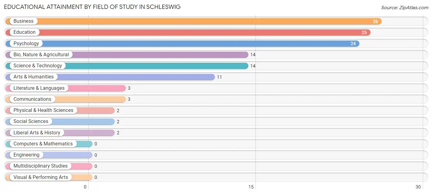 Educational Attainment by Field of Study in Schleswig