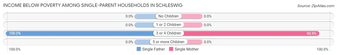 Income Below Poverty Among Single-Parent Households in Schleswig