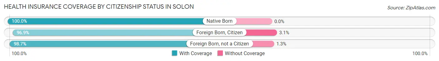 Health Insurance Coverage by Citizenship Status in Solon