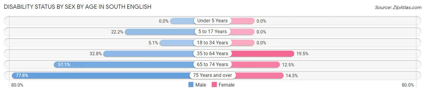 Disability Status by Sex by Age in South English