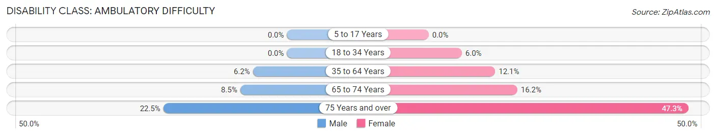 Disability in Spencer: <span>Ambulatory Difficulty</span>