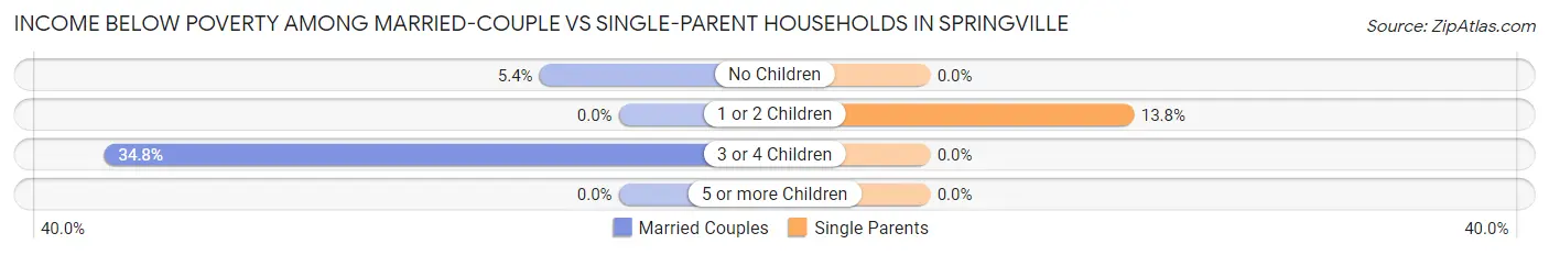 Income Below Poverty Among Married-Couple vs Single-Parent Households in Springville