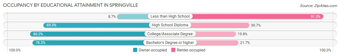 Occupancy by Educational Attainment in Springville