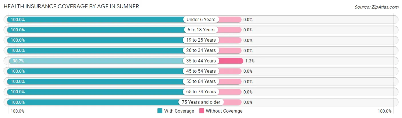 Health Insurance Coverage by Age in Sumner