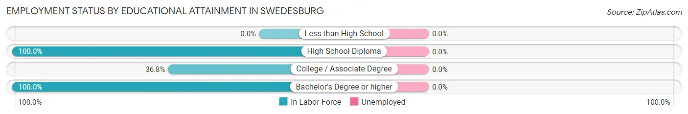 Employment Status by Educational Attainment in Swedesburg