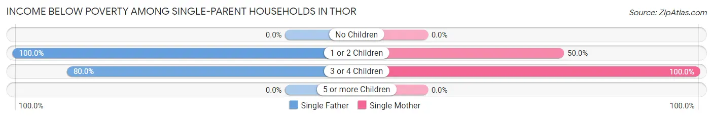 Income Below Poverty Among Single-Parent Households in Thor