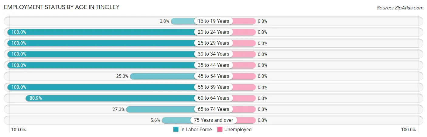 Employment Status by Age in Tingley