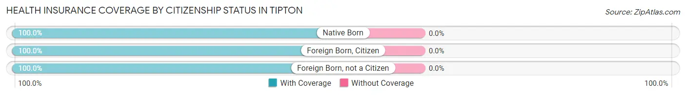 Health Insurance Coverage by Citizenship Status in Tipton