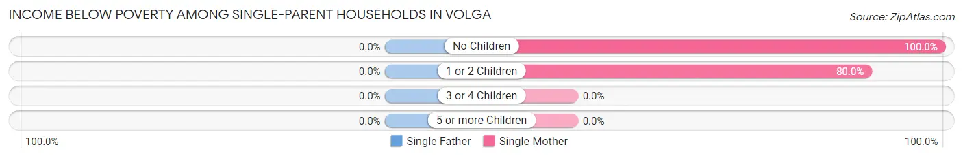 Income Below Poverty Among Single-Parent Households in Volga