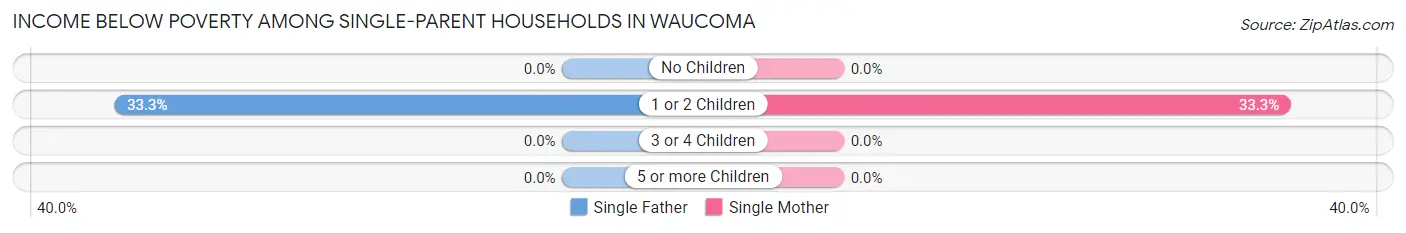 Income Below Poverty Among Single-Parent Households in Waucoma
