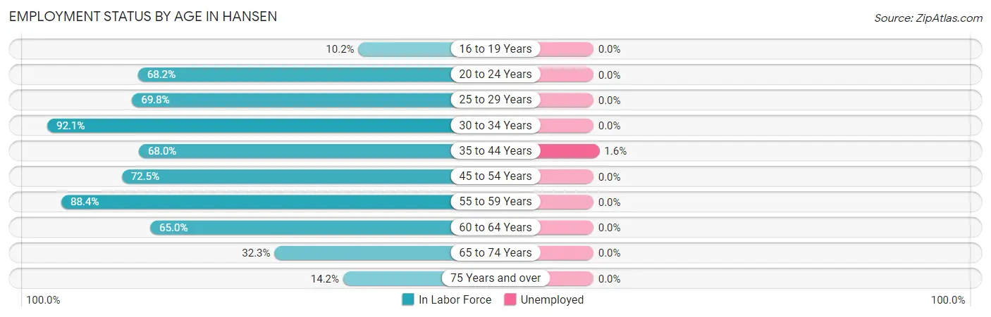 Employment Status by Age in Hansen