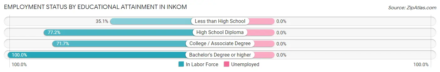Employment Status by Educational Attainment in Inkom