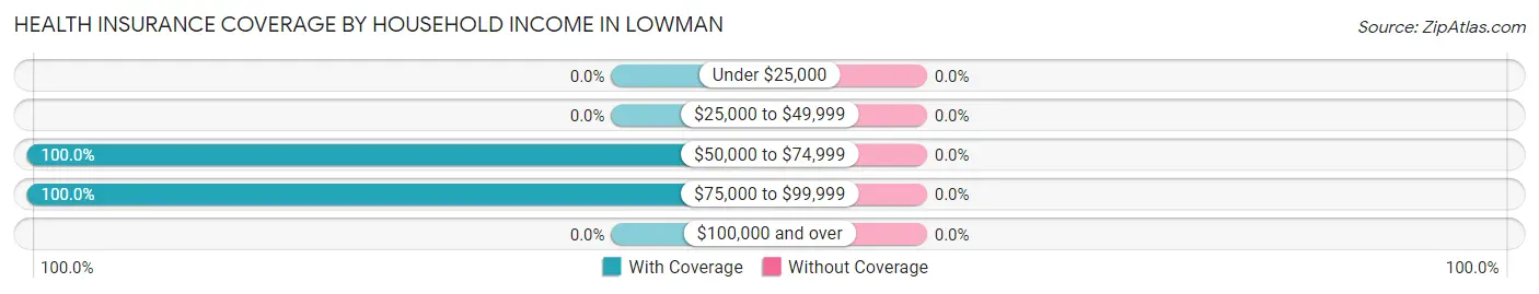 Health Insurance Coverage by Household Income in Lowman