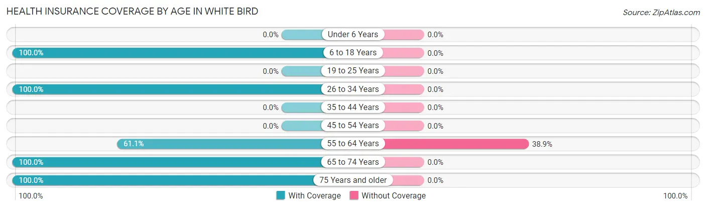 Health Insurance Coverage by Age in White Bird
